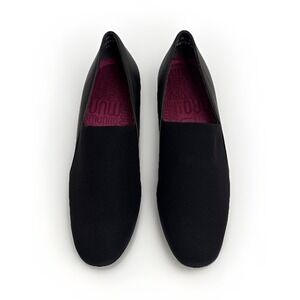 Munro Billee Black Fabric Stretch Upper Calfskin Leather Womens 5.5M